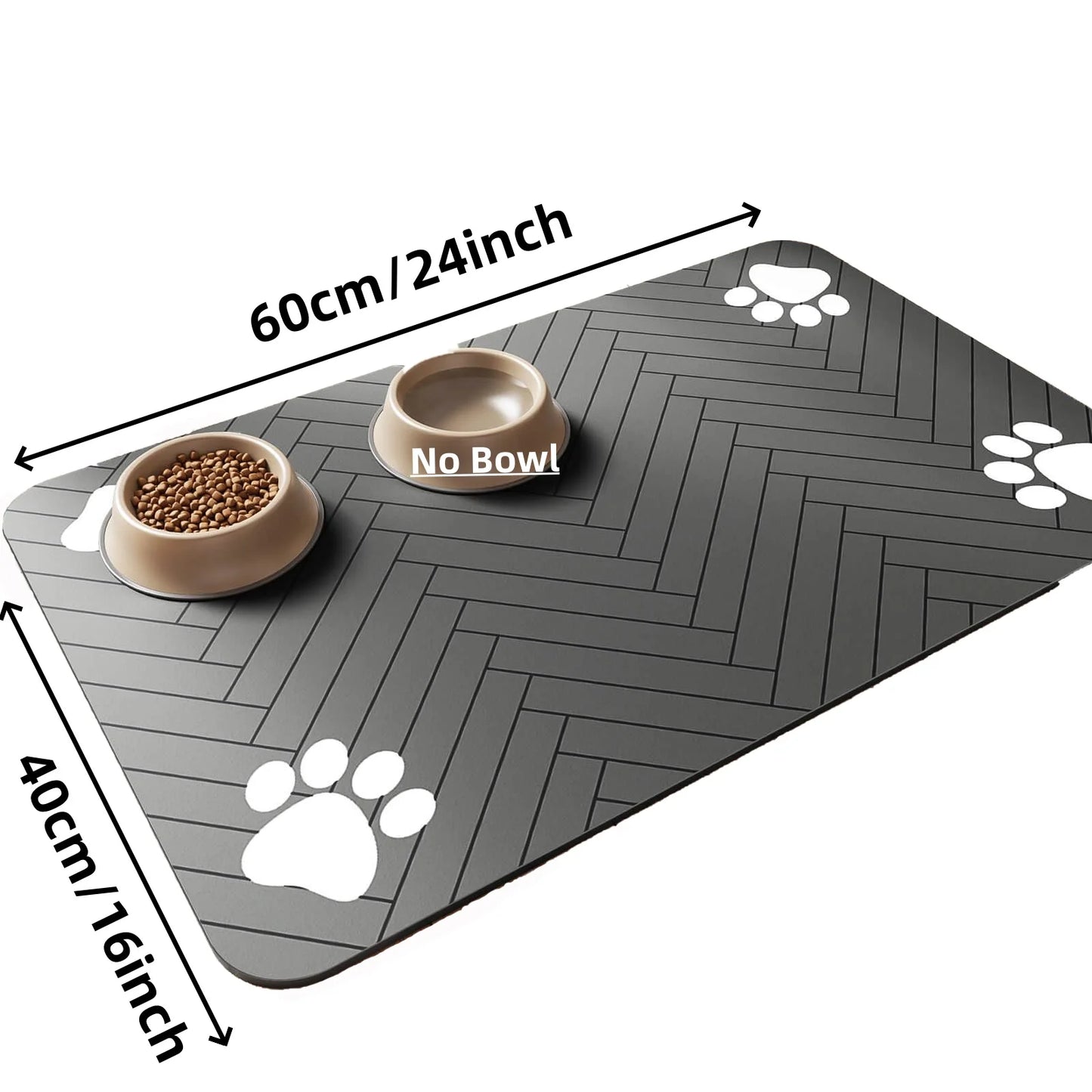 Absorbent Pet Food Mat – Waterproof, Non-Slip Dog & Cat Feeding Placemat