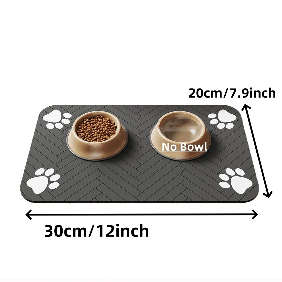Absorbent Pet Food Mat – Waterproof, Non-Slip Dog & Cat Feeding Placemat