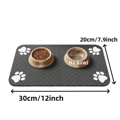 Absorbent Pet Food Mat – Waterproof, Non-Slip Dog & Cat Feeding Placemat